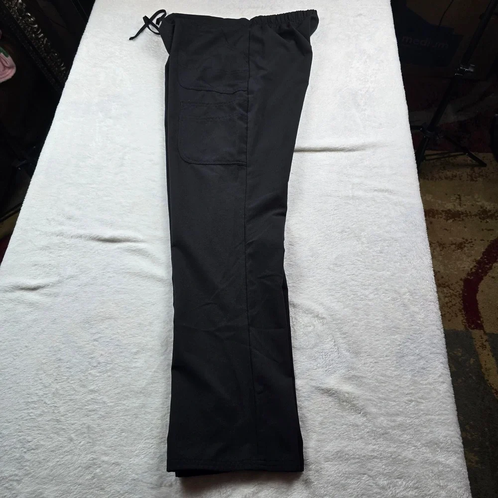 Scrubstar Premium Scrubwear Black Cargo Scrub Pants Women Small WM03B117